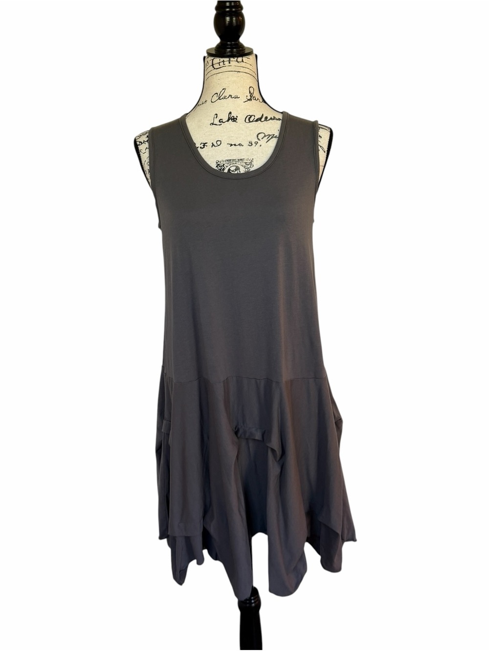 Sleeveless Swing Flared Tunic Boho Dress Lagenlook Minimalist Casual Versatile